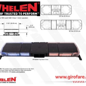 Whelen Rampa Luminoasa Edge™ 9X – USA – WeCAN with 100 Watt Speaker - ECE- R65